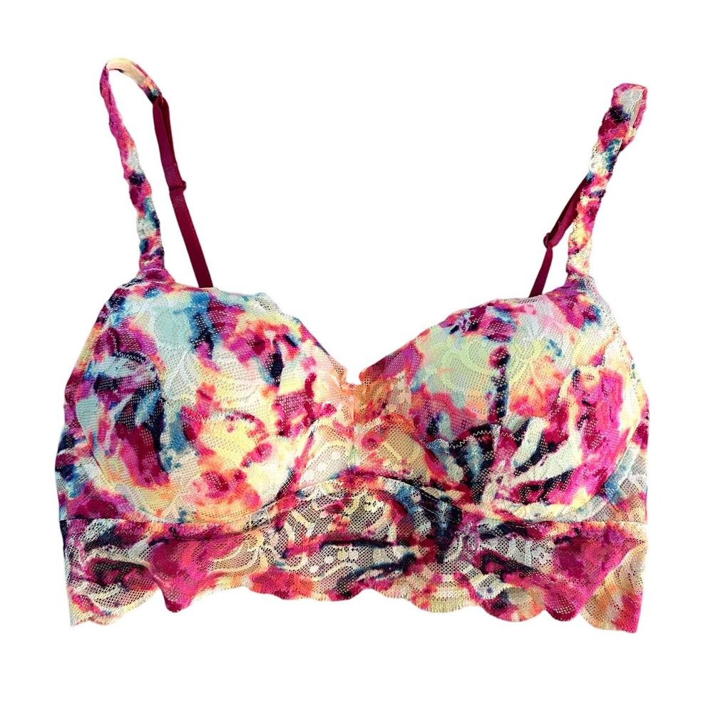 Victoria’s Secret PINK Floral Lace Longline Bralette – Size S